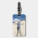 Kissing Skiers - Vintage Travel Poster Luggage Tag at Zazzle