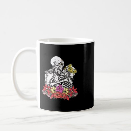 Kissing Sugar Skull Skeleton Dia De Los Muertos Coffee Mug
