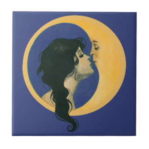 Kissing the Moon Ceramic Tile