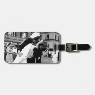 Kissing the War Goodbye at Times Square Luggage Tag