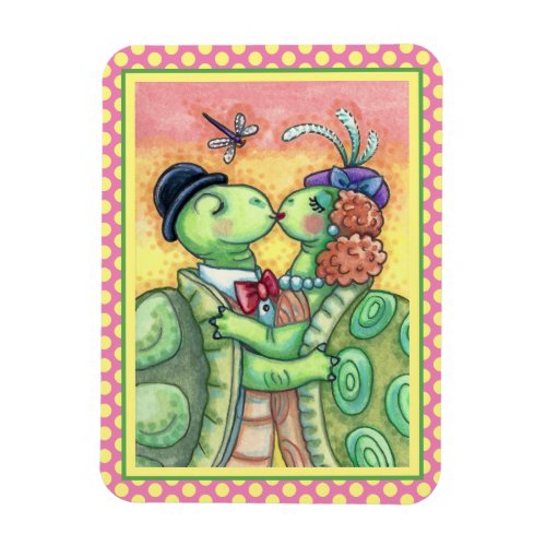 KISSING TURTLE SWEETHEARTS CUTE TARPON VALENTINE MAGNET