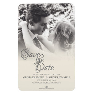 Kissing wedding couple in monochrome magnet