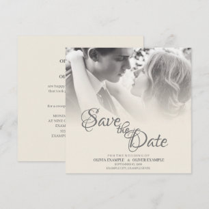 Kissing Wedding Couple in Monochrome Note Card