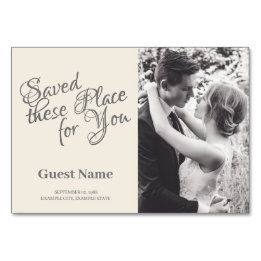 Kissing Wedding Couple in Monochrome Table Number