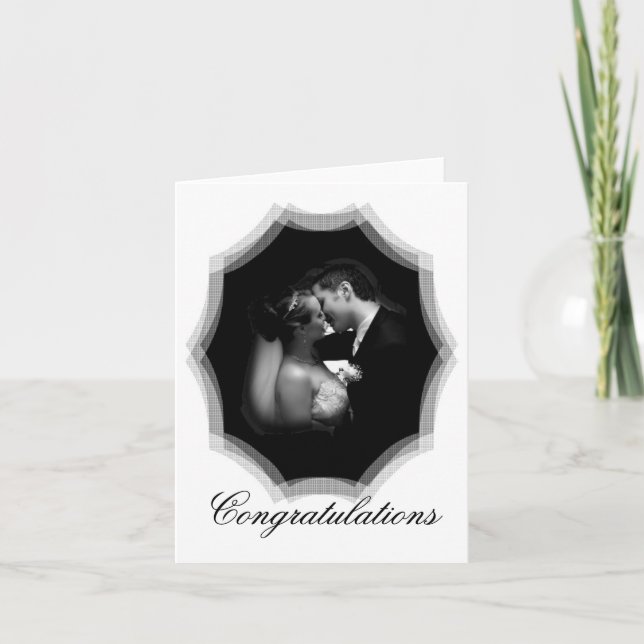 Kissing Wedding Couple Wedding 2 Customizable Card (Front)
