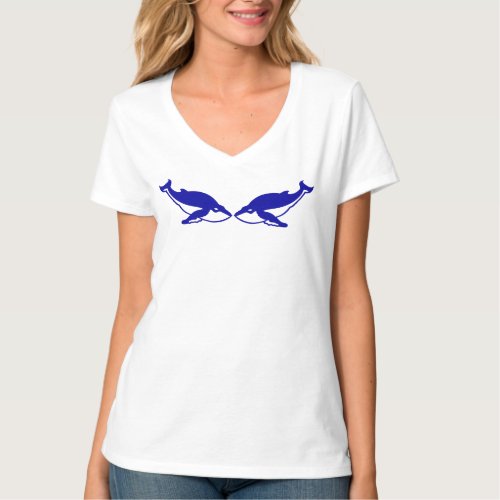 KISSING WHALES ON WHITE TOP TOP