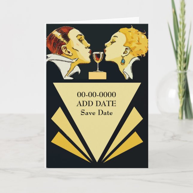 Kissing with Wine, Save Date Announcement (Front)