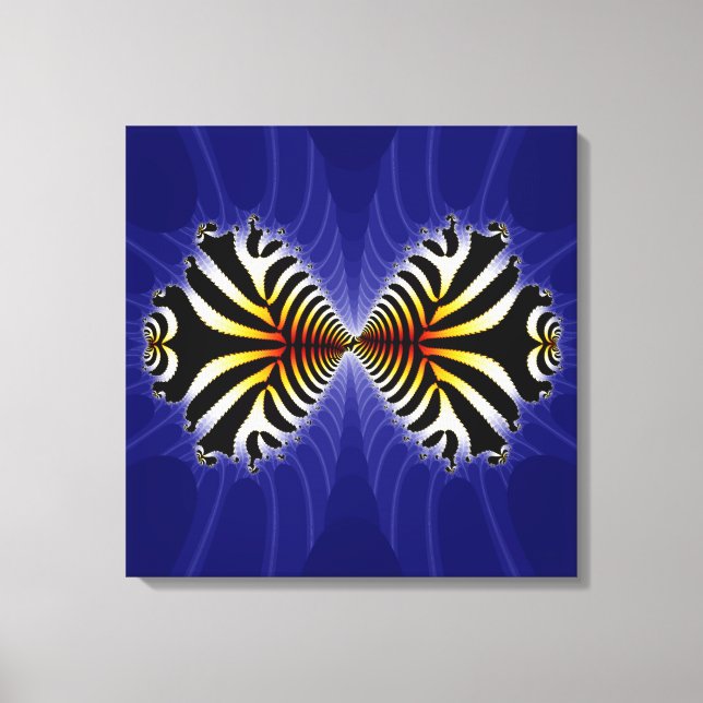 Kissing Zebra Fish Abstract on Wrapped Canvas Print (Front)