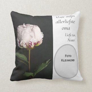 Kissings for the very sweet granny with photograph throw pillow