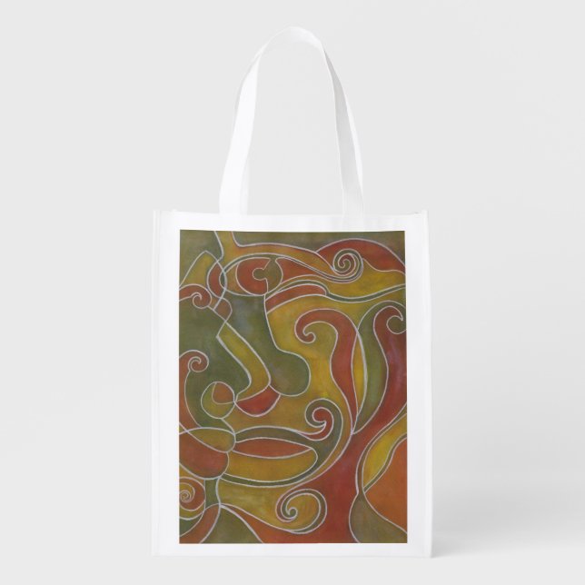 Kissy Face Art Grocery Bag (Front)