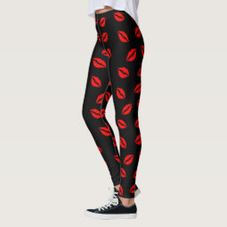 Kissy Lips Leggings | Zazzle