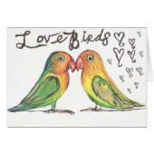 Kissy LoveBirds Card (Front Horizontal)