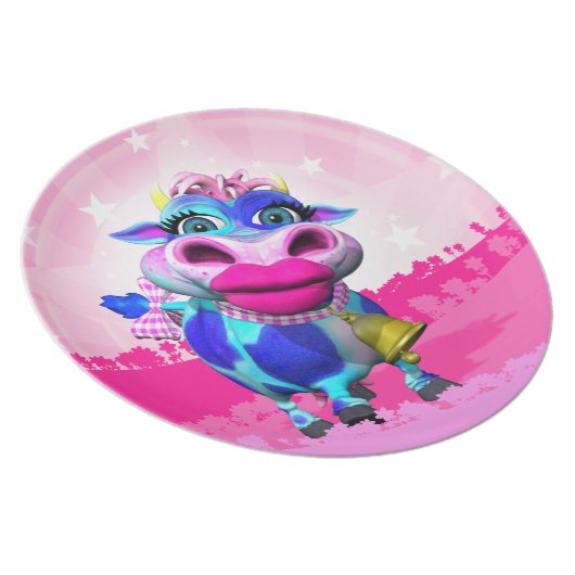 Kissy Moo Fun Plate (Right Side)