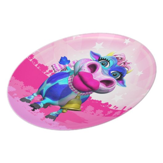 Kissy Moo Fun Plate (Left Side)