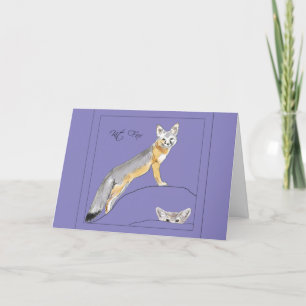 Kit Fox Letterpress Thank You Card