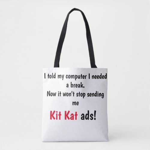 Kit Kat Ads Tote Bag