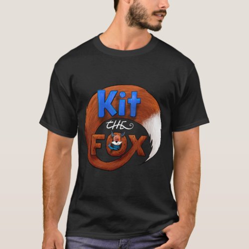 Kit the Fox Black T-Shirt