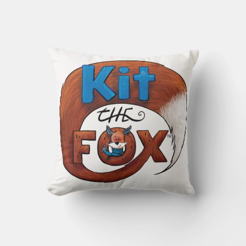 Kit the Fox Summertime Throw Pillow