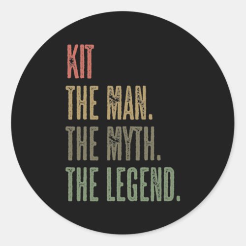 KIT the Man the Myth the LEGEND FUNNY Mens Boys Classic Round Sticker