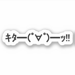 KITA!! Emoticon キタ━━━(゜∀゜)━━━ッ!! Japanese Kaomoji  Sticker