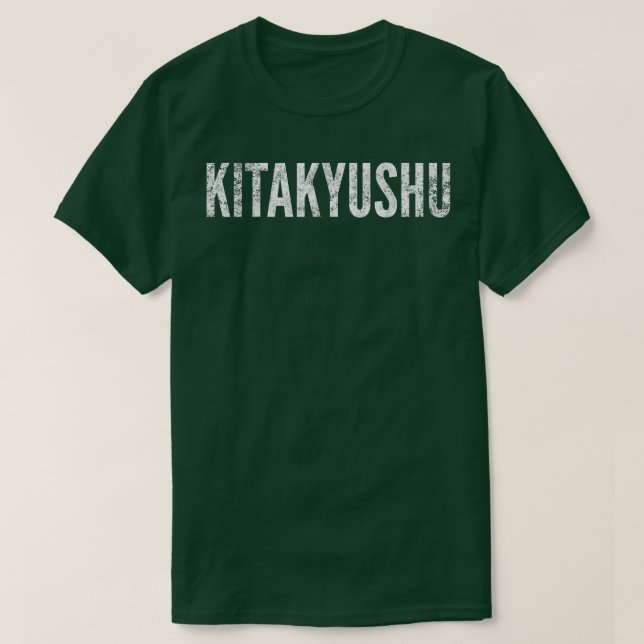 Kitakyushu Japan Distressed Graphic T-Shirt (Design Front)