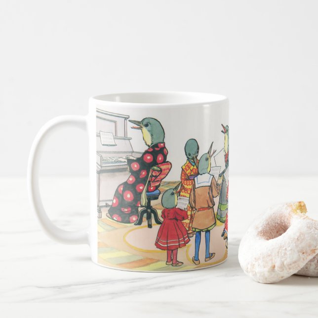 Kitazawa Rakuten 1916 Uguisu no Chorus Coffee Mug (With Donut)