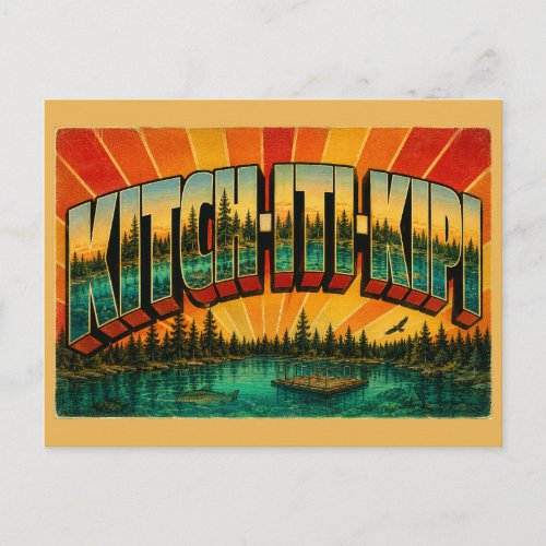 Kitch-iti-Kipi MI Vintage Travel Art Postcard