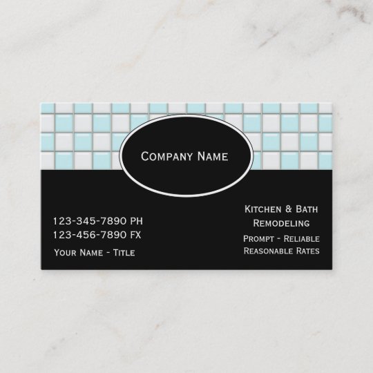 Kitchan And Bath Remodeling Business Card Zazzle Com