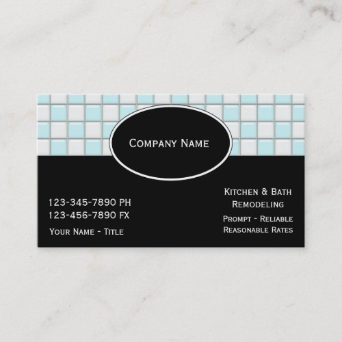 Kitchan And Bath Remodeling Business Card