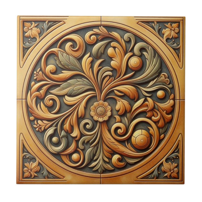 Kitchen Accent Tile Tuscan Colors 02 5000X (Front)