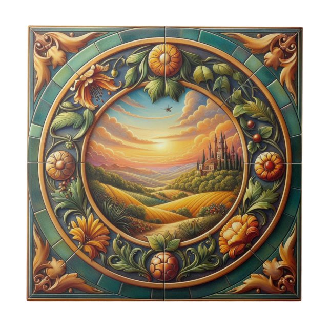 Kitchen Accent Tile Tuscan Colors 04 5000X (Front)