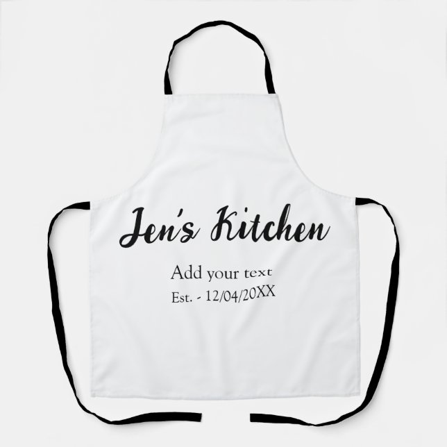 Kitchen add name year add your text name custom th apron (Front)