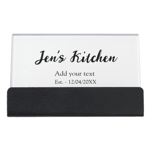Kitchen add name year add your text name custom th desk business card holder