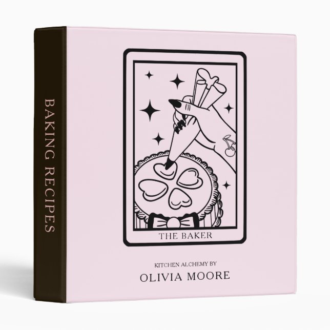 Kitchen Alchemy Tarot Style Baker Recipes 3 Ring Binder (Front/Spine)