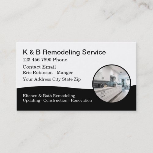 Kitchen And Bath Construction  Business Card