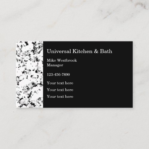 Kitchen And Bath Construction Remodeling  Business Card