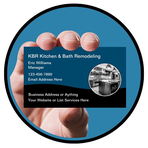 Kitchen And Bath Construction Remodeling Business Card