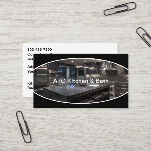 Kitchen And Bath Construction Services Business Card