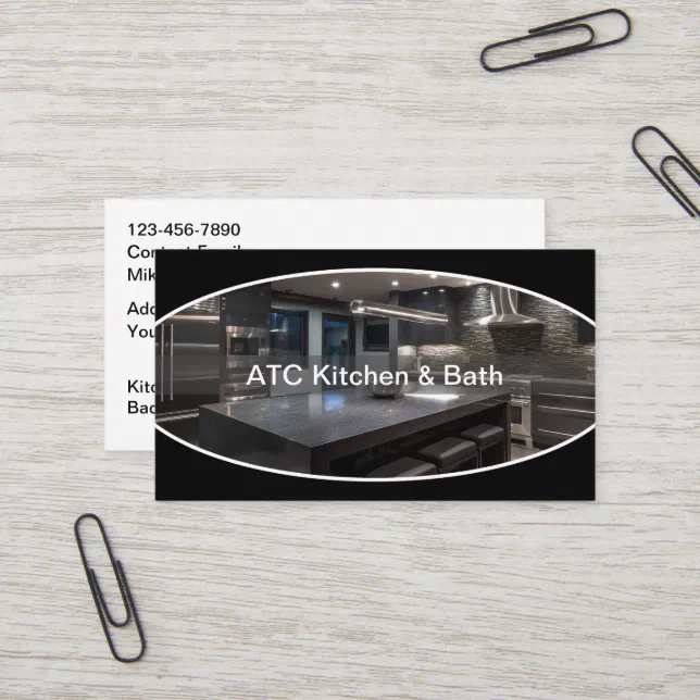 Kitchen And Bath Construction Services Business Card | Zazzle
