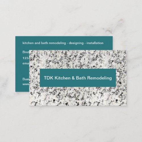 Kitchen And Bath Marble Remodeling Business Card