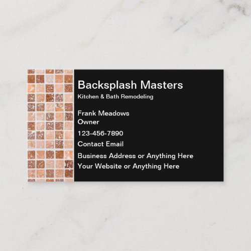 Kitchen And Bath Remodeling Business Card