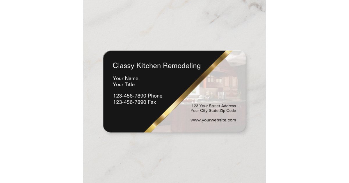 kitchen and bath remodeling business cards