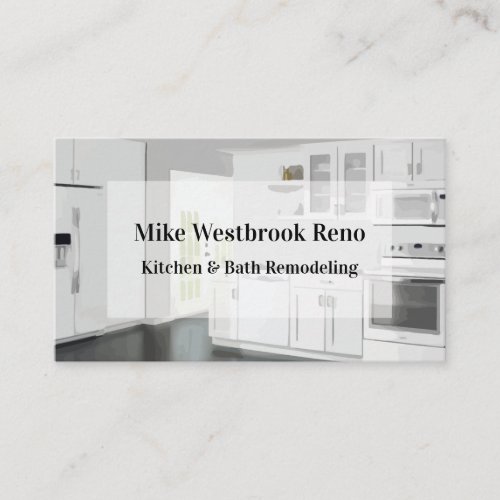 Kitchen And Bath Remodeling Construction Business Card