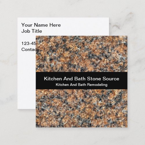 Kitchen And Bath Remodeling Marble  Square Business Card