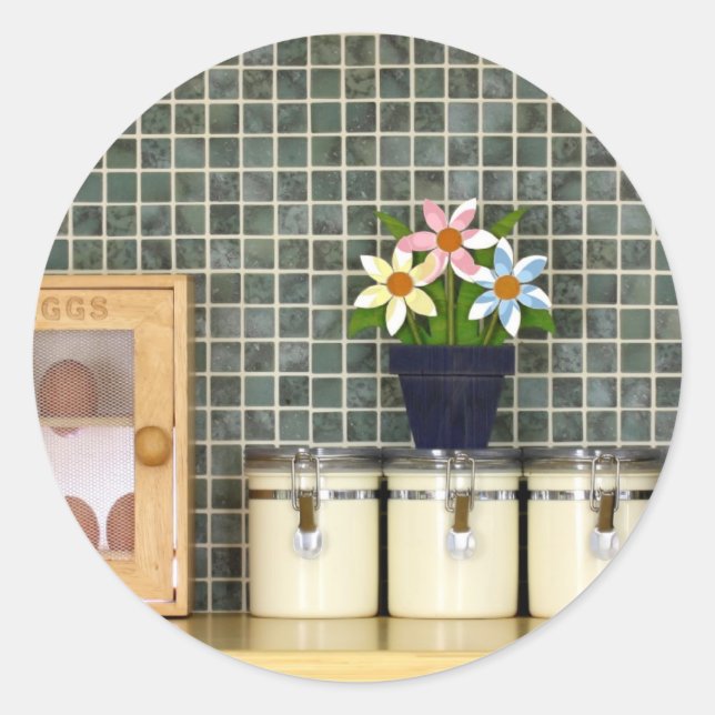 Kitchen Angels Classic Round Sticker (Front)