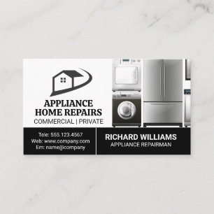 Kitchen Appliances House Logo Business Card