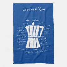 Kitchen art Italian Espresso coffee moka pot blue