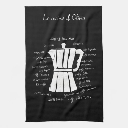 Kitchen art Italian Espresso coffee moka pot Kitchen Towel