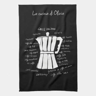 Kitchen art Italian Espresso coffee moka pot Towel