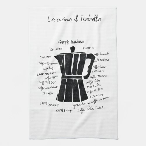 Kitchen art Italian Espresso coffee pot espresso Kitchen Towel